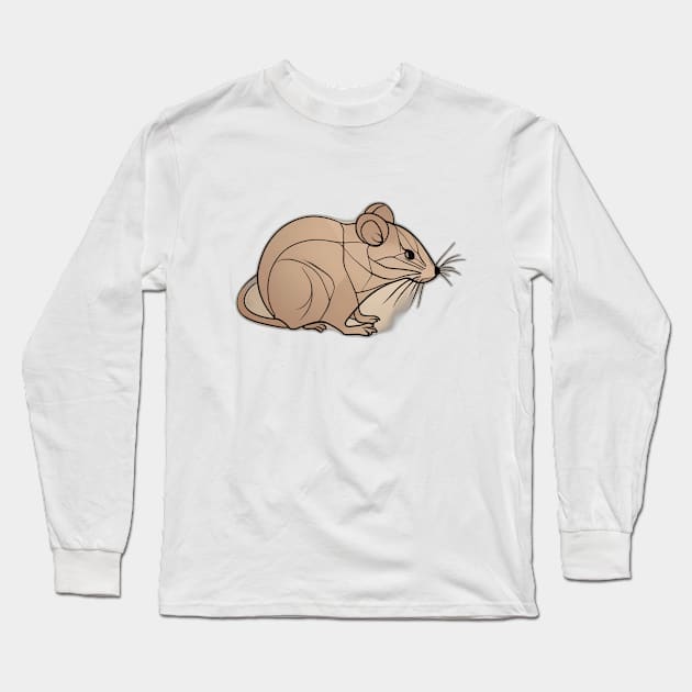 Mouse Brown Shadow Silhouette Anime Style Collection No. 396 Long Sleeve T-Shirt by cornelliusy